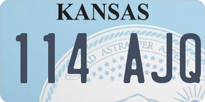 KS license plate 114AJQ