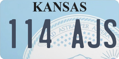 KS license plate 114AJS