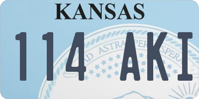 KS license plate 114AKI