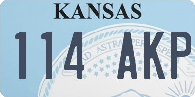 KS license plate 114AKP