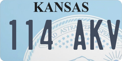 KS license plate 114AKV