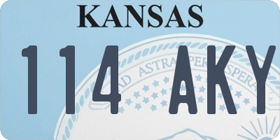 KS license plate 114AKY