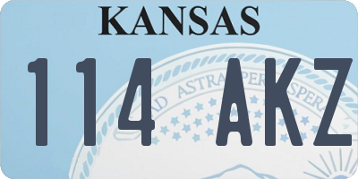 KS license plate 114AKZ