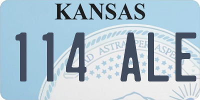 KS license plate 114ALE