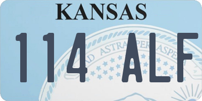 KS license plate 114ALF