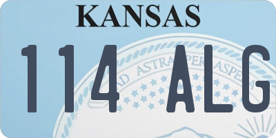 KS license plate 114ALG