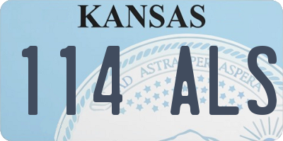 KS license plate 114ALS
