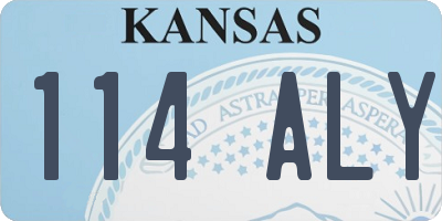 KS license plate 114ALY