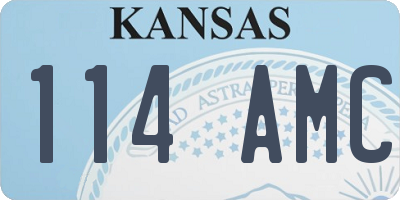 KS license plate 114AMC