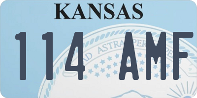 KS license plate 114AMF
