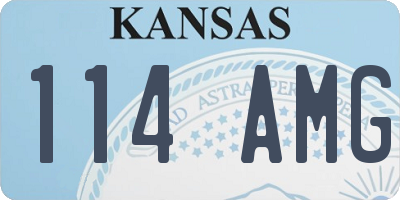 KS license plate 114AMG