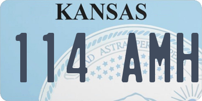 KS license plate 114AMH
