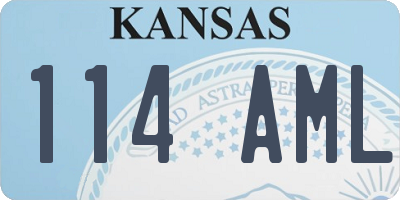 KS license plate 114AML
