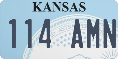 KS license plate 114AMN