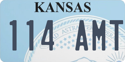 KS license plate 114AMT