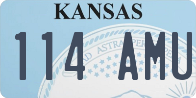 KS license plate 114AMU