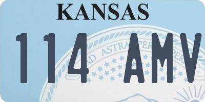 KS license plate 114AMV
