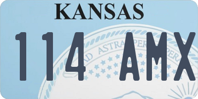 KS license plate 114AMX