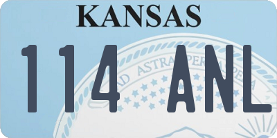 KS license plate 114ANL