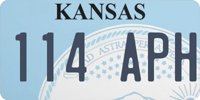 KS license plate 114APH