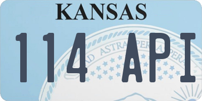 KS license plate 114API