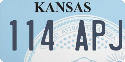 KS license plate 114APJ