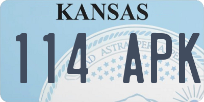 KS license plate 114APK