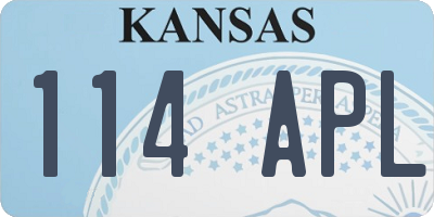 KS license plate 114APL