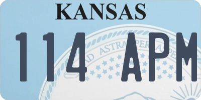 KS license plate 114APM