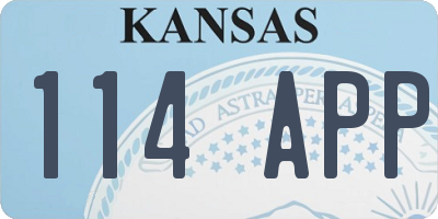 KS license plate 114APP