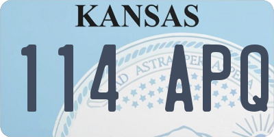 KS license plate 114APQ