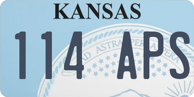 KS license plate 114APS
