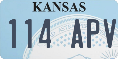 KS license plate 114APV