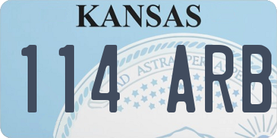 KS license plate 114ARB