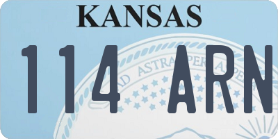 KS license plate 114ARN