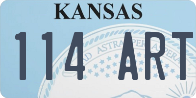KS license plate 114ART