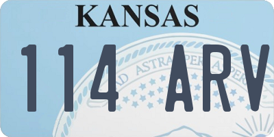 KS license plate 114ARV