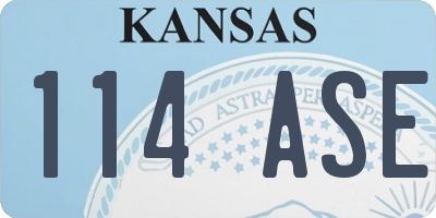 KS license plate 114ASE