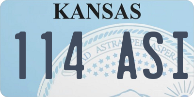 KS license plate 114ASI