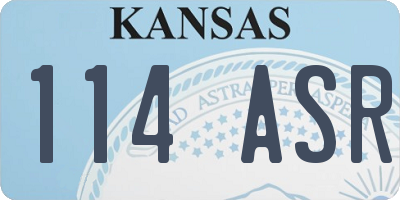 KS license plate 114ASR