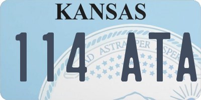 KS license plate 114ATA