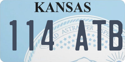 KS license plate 114ATB
