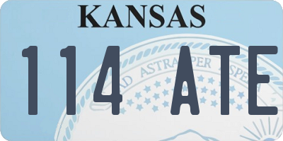 KS license plate 114ATE
