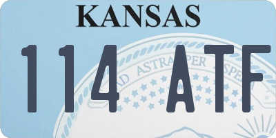 KS license plate 114ATF