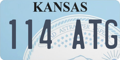 KS license plate 114ATG