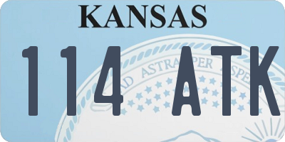 KS license plate 114ATK