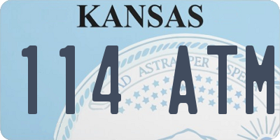 KS license plate 114ATM