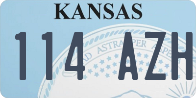 KS license plate 114AZH