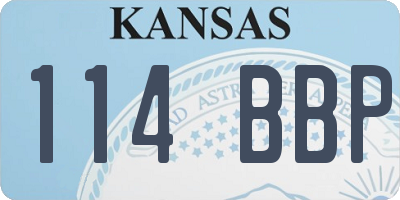 KS license plate 114BBP