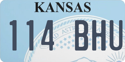 KS license plate 114BHU